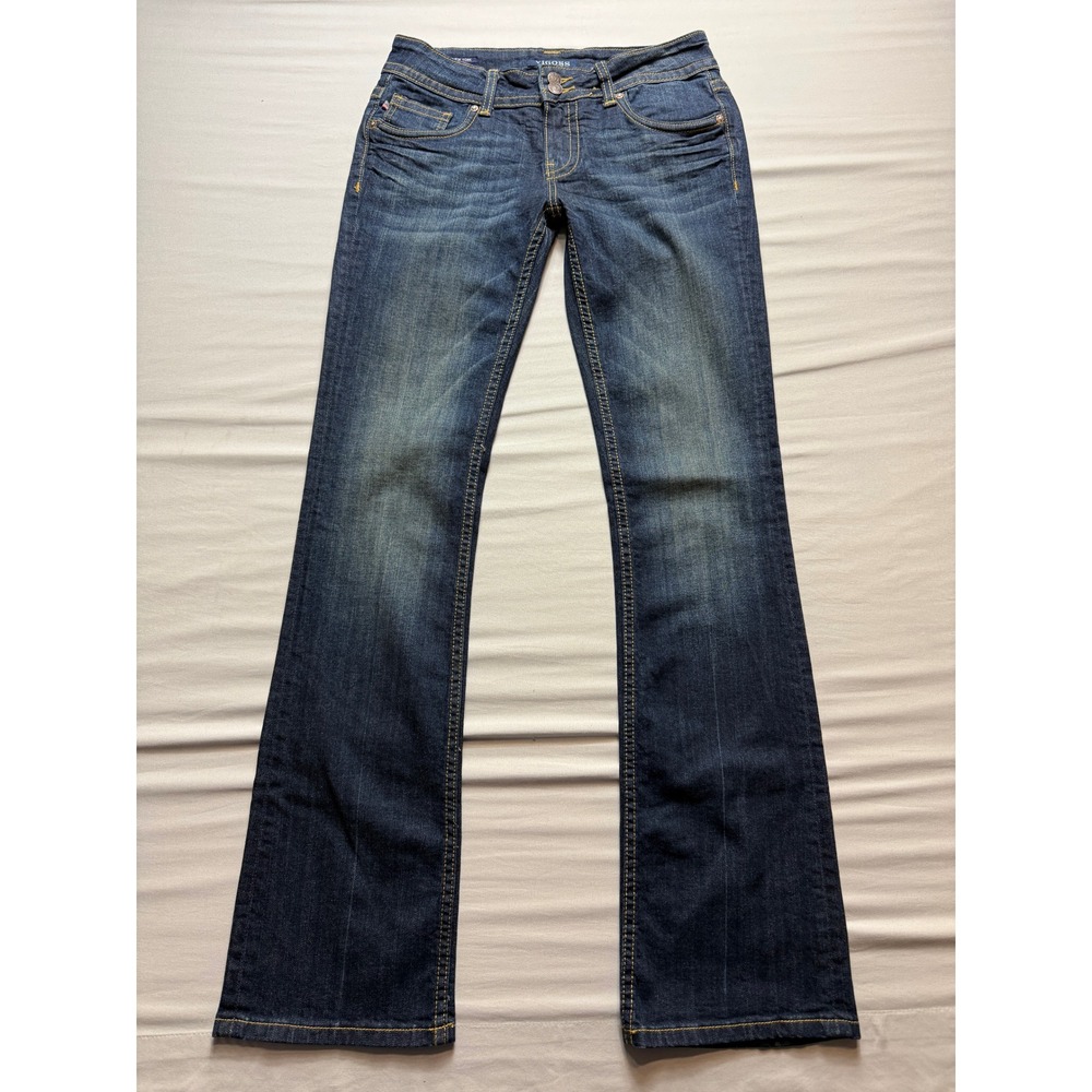 Vigoss The New York Boot Cut Jeans Womens 27x33 Dark Wash Low Rise Blue Denim